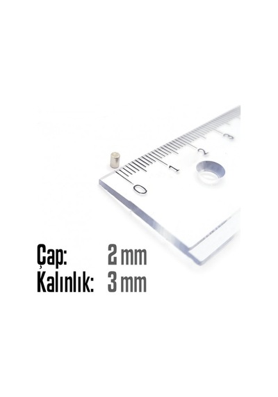 Neodyum Mıknatıs Silindir Çap 2mm , Kalınlık 3mm 30 Adet