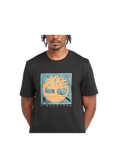 Timberland Short Sleeve Front Graphic Tee Erkek T-shirt Tb0a5udb0011 Siyah