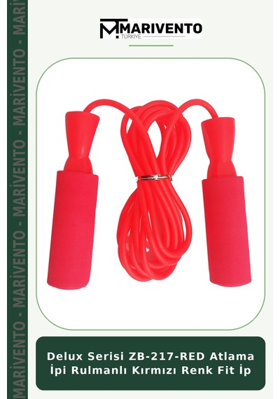 Delux Serisi Zb-217-red Atlama İpi Rulmanlı Kırmızı Renk Fit İp