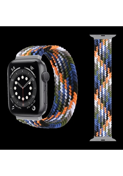 Piili Apple Watch Hasır Band Kamuflaj 42/44/45 Mm Mavi