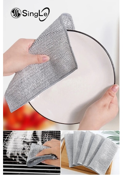 3 Adet Iki Katlı Zor Kir Bezi, Inox Telli Bulaşık Bezi, Mutfak Banyo Bezi Diğer