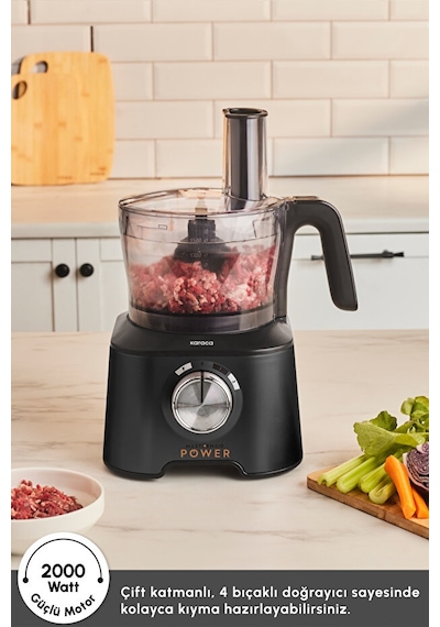 Karaca Mastermaid Power 10 in1 2000 W Mutfak Robotu