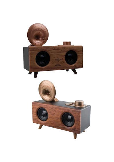 Bluetooth Nostalji Speaker Radyo Gramofon Ahşap Renk Vintage 27565389