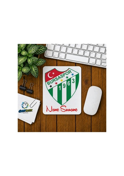 Kişiye Özel Bursaspor Baskılı Oyuncu Mousepad 0147
