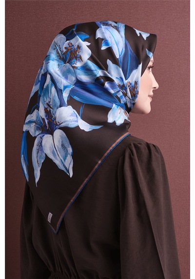 Armine İpek Eşarp 2027 Kış - 9620-51 Acı Kahve Twill