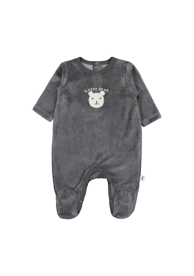 Civil Baby Sleepy Bear Ayıcık Nakışlı 1-9 Ay Tulum - Gri Koyu Gri