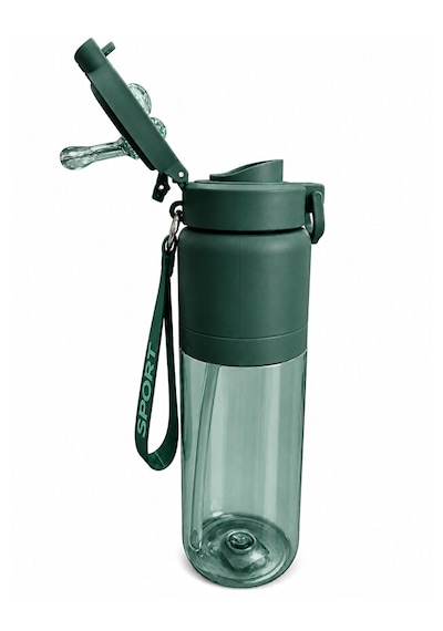 Çift Kapaklı Matara Suluk 920 Ml 2 Farklı İçim Seçeneği, Spor Ve Günlük Kullanım Haki