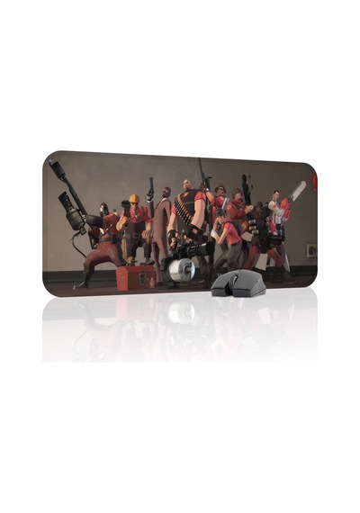 Team Fortress Kaymaz Dikişli Kauçuk Oyuncu Mousepad V2 - 70x30 Xl Gaming Mouse Pad Fare Altlığı