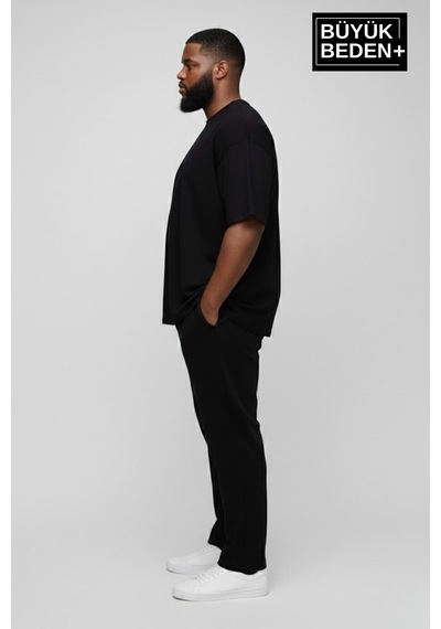 Superlife Büyük Beden Erkek Basic Bisiklet Yaka 2'li Tişört Seti 3xl-6xl Spr26bts510+2 Siyah Superlife Büyük Beden Erkek Basic Bisiklet Yaka 2'li Tişört Seti 3xl-6xl Spr26bts510+2 Siyah