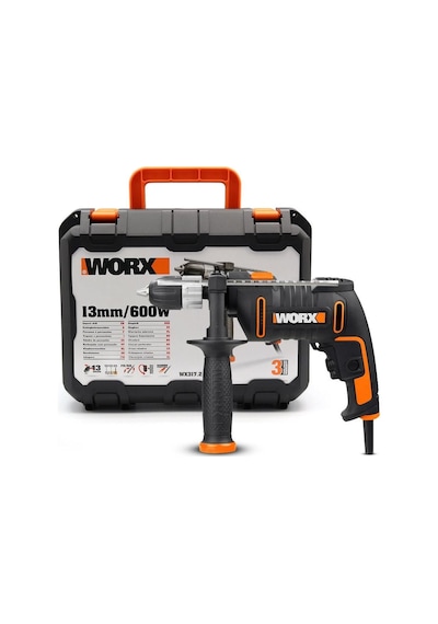 Worx Wx317.2 600watt 13mm Profesyonel Darbeli Matkap Fr Wx317.2
