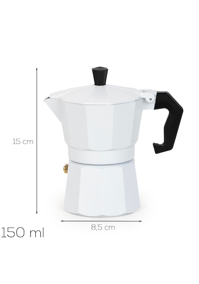 Porsima Mnb05742-1 Ocaküstü Moka Pot 3 Fincanlık Alüminyum Kahve Espresso Cezvesi Beyaz 150ml