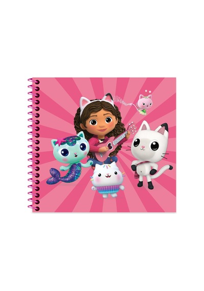 Gabby'nin Hayal Evi 16 15 50 Yp. Çiz. Spiralli Sert Kapak Defter - Pembe Çok Renkli