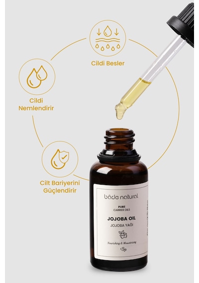 Bade Natural Saf Soğuk Sıkım Jojoba Yağı 30 ML