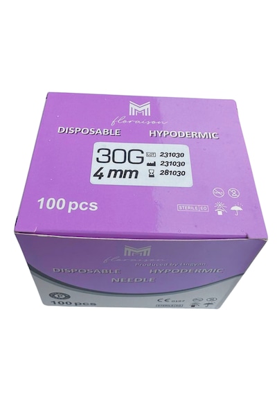 Mezoterapi İğne Ucu 30g 4 Mm 100 Adet / Kutu