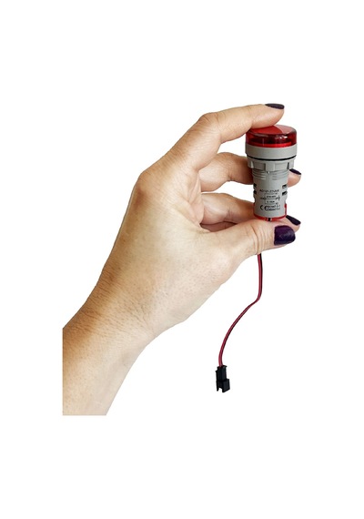 2'li Volt Amper Ölçüm 22mm Ac60-500v 100a Kırmızı
