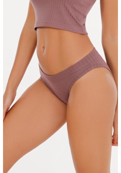 Sensu Kadın Fitilli Soft Renkler 3'lü Slip Külot Set - Kts4053 Pembe Pembe