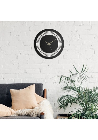 Ahşap Daire Model Modern Duvar Saati