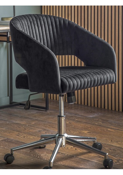 Westwing Murray Kadife Çalışma Sandalyesi Yüksekliği Ayarlanabilir, Siyah & Gümüş Siyah - Gümüş 6 Westwing Murray Kadife Çalışma Sandalyesi Yüksekliği Ayarlanabilir, Siyah & Gümüş Siyah - Gümüş 6
