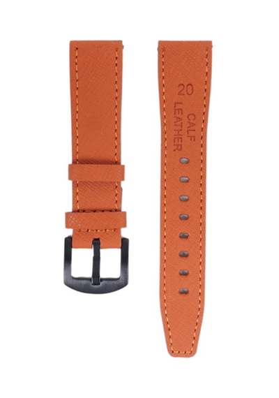 Fro Lw38-43 20 Mm Hakiki Deri Safiano Turuncu Kordon Siyah Toka
