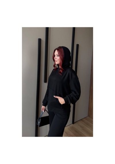 Modanida Kadın Siyah Modal Oysho Kumaş Oversize Kapüşonlu Kanguru Cepli Eşofman Takımı Rahat İkili Takım Siyah Siyah Modanida Kadın Siyah Modal Oysho Kumaş Oversize Kapüşonlu Kanguru Cepli Eşofman Takımı Rahat İkili Takım Siyah Siyah
