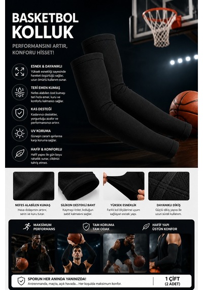 Voltrike Siyah Basketbol Kolluğu Örme