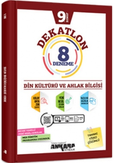 9. Sınıf Din Kültürü ve Ahlak Bilgisi Dekatlon Denemeleri ( 8 Adet ) -  Ankara Yayıncılık