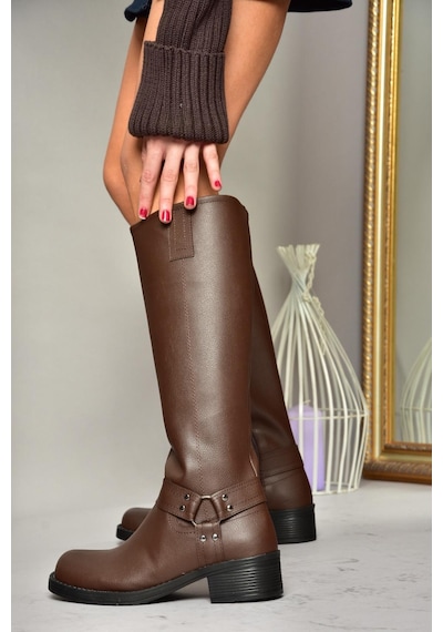 Fox Shoes T404550009 Kahverengi Alçak Topuklu Kadın Çizme Kahverengi-suni Deri Kahverengi Fox Shoes T404550009 Kahverengi Alçak Topuklu Kadın Çizme Kahverengi-suni Deri Kahverengi