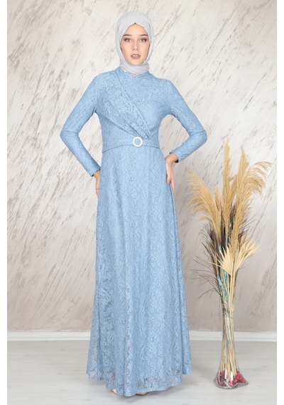 İbrahim Burak Etiler Collection Ahunisa Tanem Abiye Bebe Mavi 6525