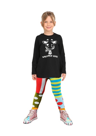 Casabony Multi Color Clown Kız Tayt Çok Renkli