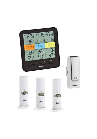 Tfa Dostmann Klimahome Corfu Tfa 30.3060.ıt Oda İklim Kontrolü Kablosuz Termo-higrometre Siyah 30.3060.01