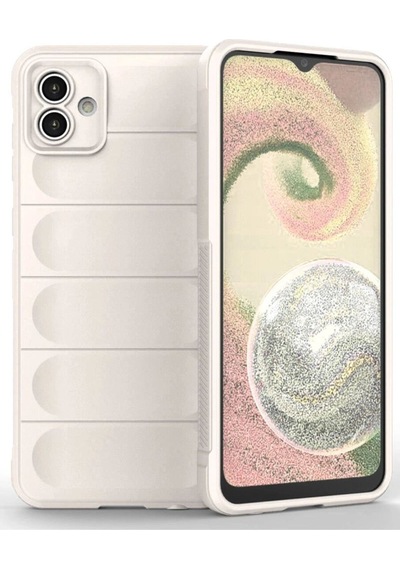 Samsung Galaxy Uyumlu, A04 Kılıf Optimum Silikon - Krem