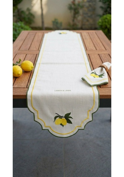 Limoncello Embroidered Runner Çok Renkli