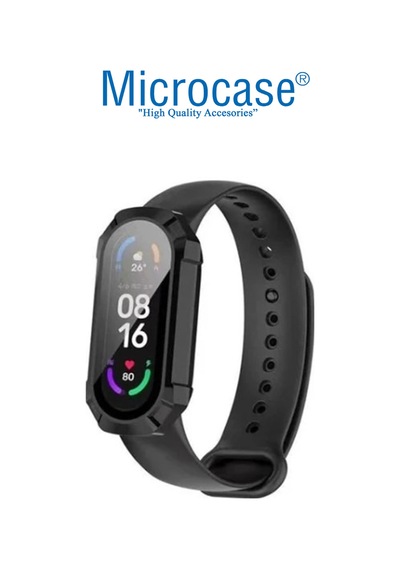 Xiaomi Mi Band 7 Ekran Korumalı Sert Rubber Kılıf - AL3173
