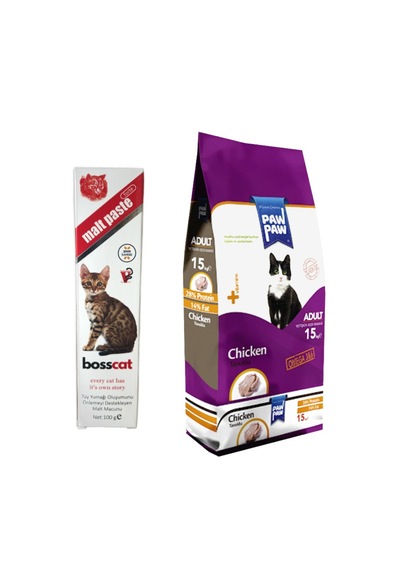 Paw Paw Tavuklu Yetişkin Kedi Maması 15 KG + Destek Malt