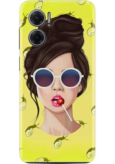 Xiaomi Redmi Note 11E Kilif Resimli Silikon Lollipop Woman 1416 566392872