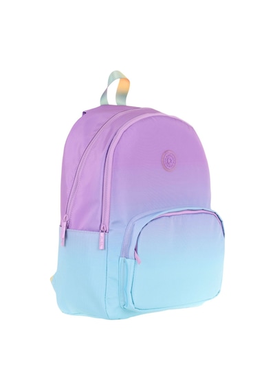 Kaukko Rainbow Kız Çocuk Üç Bölmeli İlkokul Ve Ortaokul Çantası - Mor Turkuaz Renk Geçişli - K1799 Mor - Turkuaz