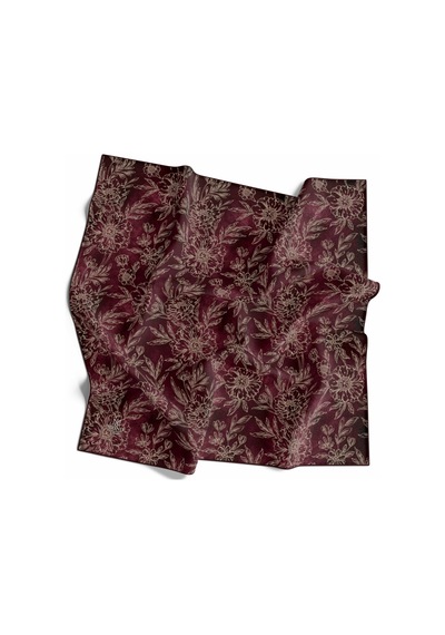 İpekal Mono Organik Pamuk Eşarp - 06248 Bordo-somon