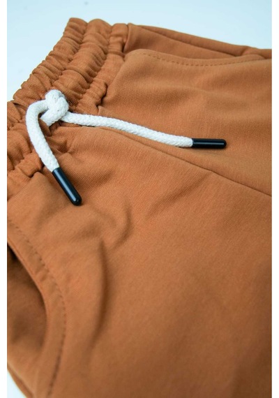 Heyadventure Erkek / Kız Çocuk Cepli Jogger Eşofman Altı Paçası Lastikli Camel Camel