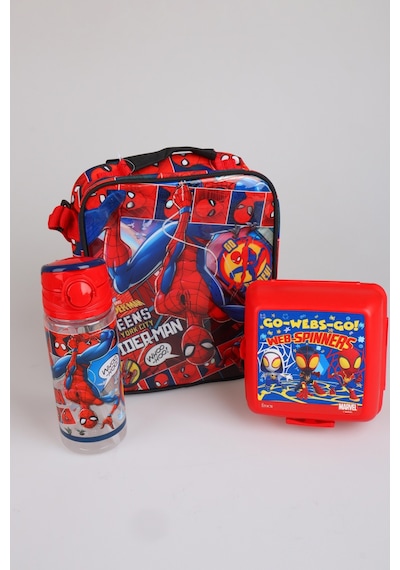 X Dekomus Lisanslı Spiderman Meanwhile Collection Beslenme Çantası,beslenme Kabı,matara Seti 165-Koyu Yeşil