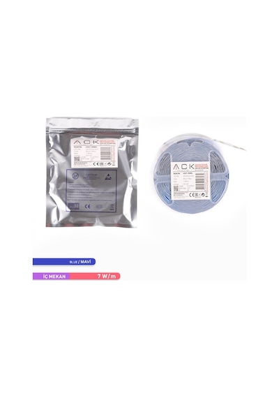 ACK Şerit LED 60 Led'li Mavi Işık 7W 5 Metre AS01-00806