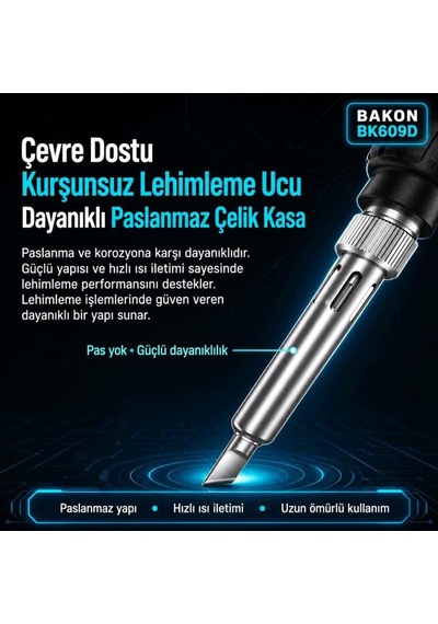 Bakon Bk609d 90w Dijital Ekranlı Kalem Havya