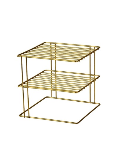 Edora Home 3 Katlı Dolap İçi Düzenleyici Çok Amaçlı Gold Raf - Metal Paslanmaz