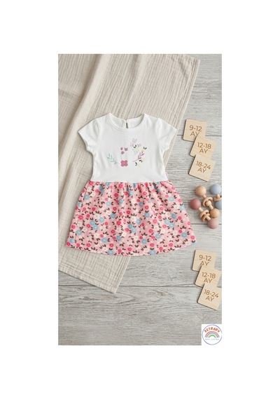 Ketbaby %100 Pamuklu Çiçek Desenli Yazlık Bebek Elbise 9 - 24 Ay Yazlık Konfor Serisi Pembe Pembe Ketbaby %100 Pamuklu Çiçek Desenli Yazlık Bebek Elbise 9 - 24 Ay Yazlık Konfor Serisi Pembe Pembe