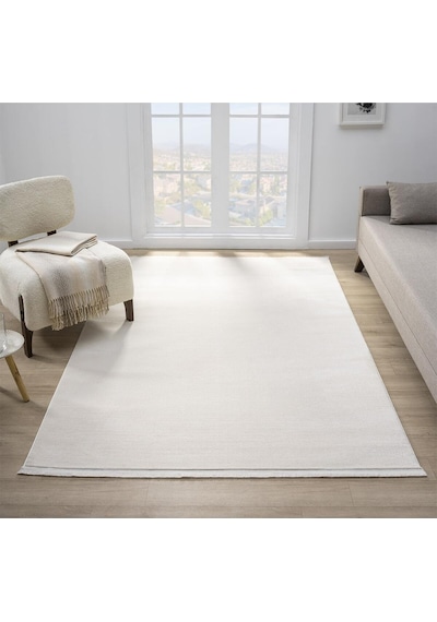 Mariesse Home Artes Serisi Bambu Dokulu Modern Sık Dokuma Koridor Kesme Yolluk Dokuma Makine Halısı Krem