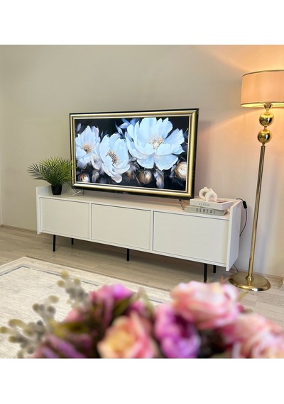 Atlas Tv Ünitesi Beyaz Beyaz