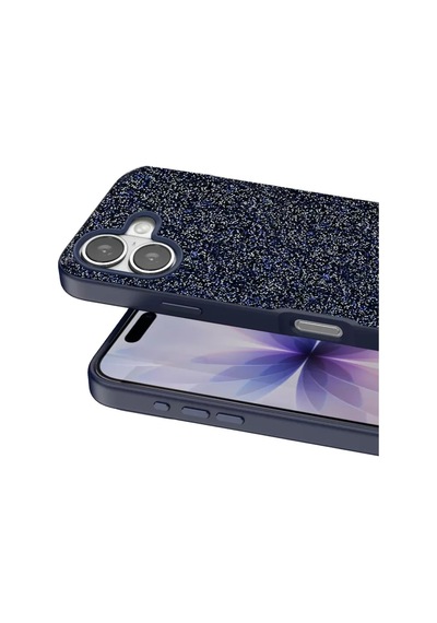 Onegif Apple iPhone Uyumlu 17 Bright Simli Kapak - Mavi Bzsxx00 1