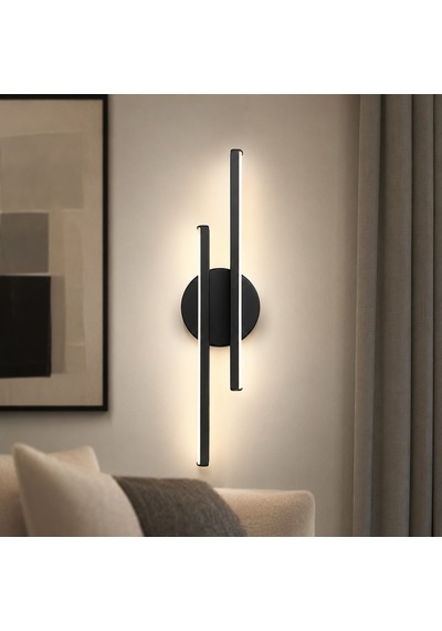 Aden Modern Led Duvar Apliği Günışığı Siyah
