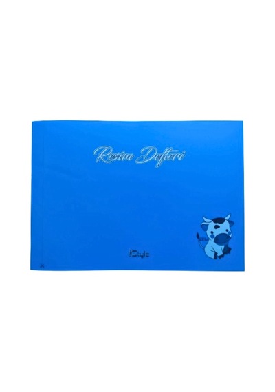 Plastik Kapak Orta Boy 40 Yaprak Resim Defteri Kenarı Cırtlı 22x31 Cm Ebat 40 Yaprak 1 Adet - Mavi
