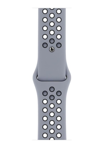 Apple Watch Series 2/3/4/5 İle Uyumlu 38mm Delikli Spor Kordon, Obsidyen Grisi