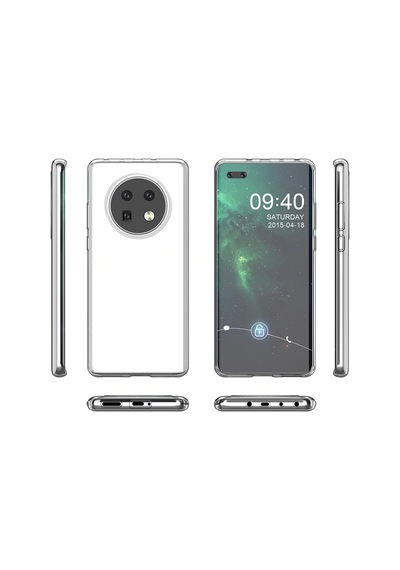 Huawei Mate 40 Pro Kılıf Lens Kamera Korumalı Lüx Silikon Şeffaf